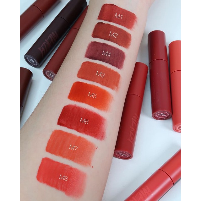 Combo Son kem lì Merzy Bite The Beat Mellow Tint 4g + Son Thỏi Lì Merzy Noir Lipstick 3.3g