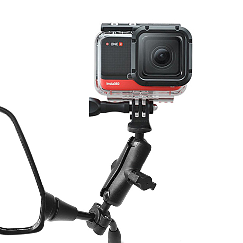 Kẹp gương chiếu hậu xe máy cho Gopro, Osmo action, Eken...