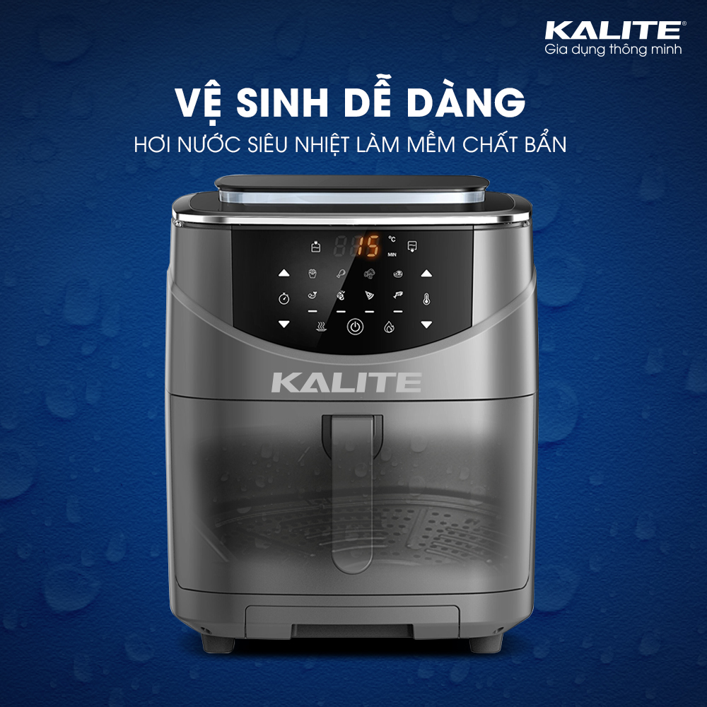 Nồi Chiên Hơi Nước KALITE STEAM 7, Dung Tích 7L, Công Suất1700W - Hàng Chính Hãng