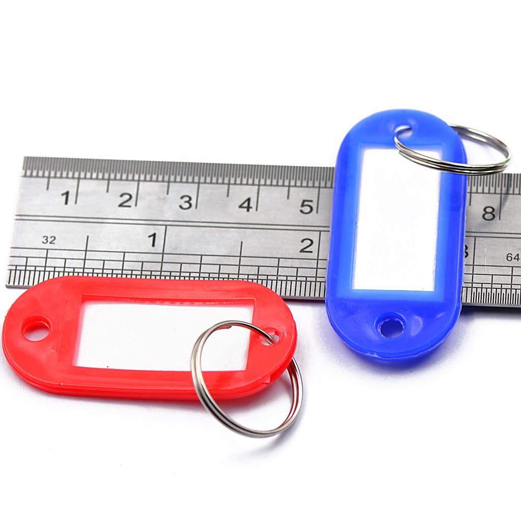 3x10 pcs Mixed Color Key ID Tag with Label Window and Key Ring Split Rings