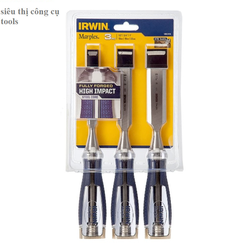 Bộ đục gỗ cao cấp M750 (3 cây) High Impact Chisel Set(1/2”, 3/4”, 1”) Irwin 10503419