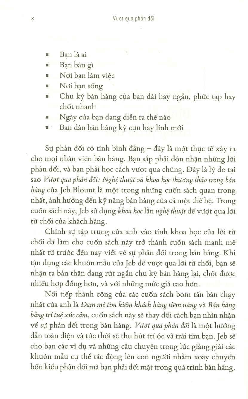 Vượt Qua Phản Đối - Nghệ Thuật Và Khoa Học Thương Thảo Trong Bán Hàng