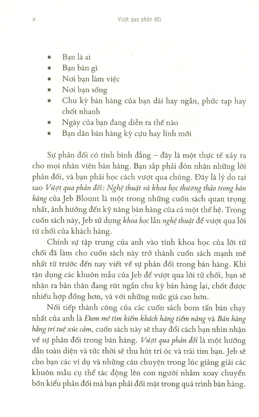 Vượt Qua Phản Đối - Nghệ Thuật Và Khoa Học Thương Thảo Trong Bán Hàng