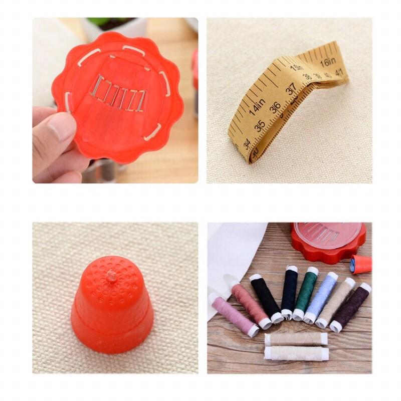 Bộ kim chỉ may va 10 màu kèm kim thêu giá rẻ tiện dụng cho gia đình