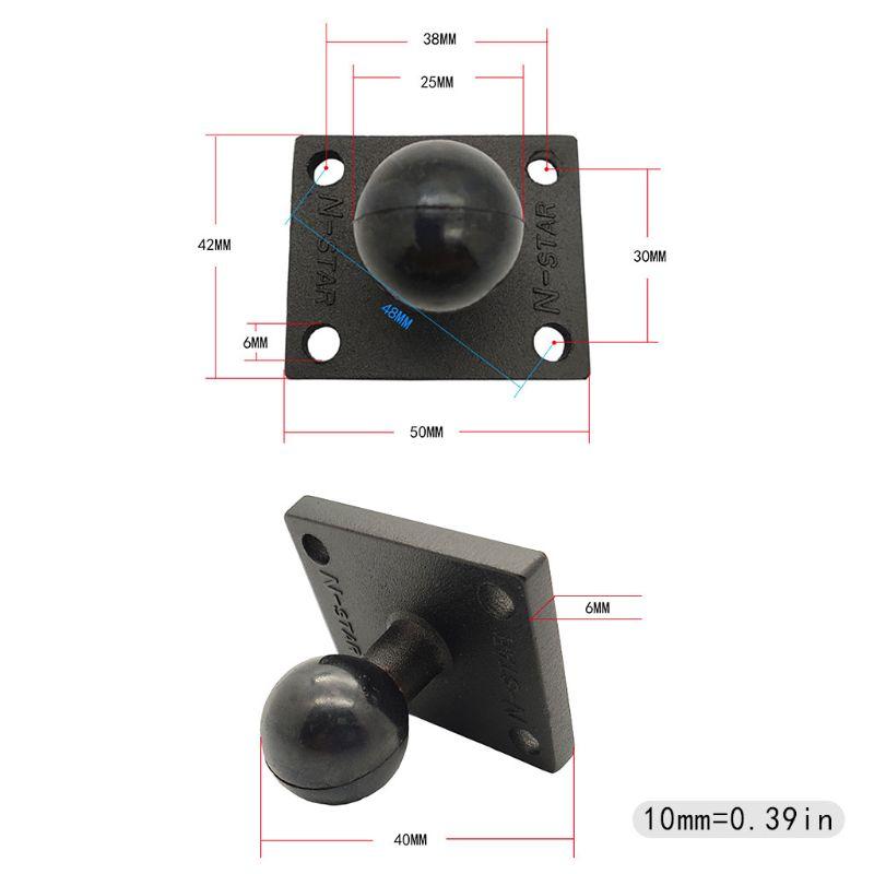 1 pc Aluminum Square Mount Base với đầu bóng cho Ram Mount cho Garmin Zumo/Tomtom