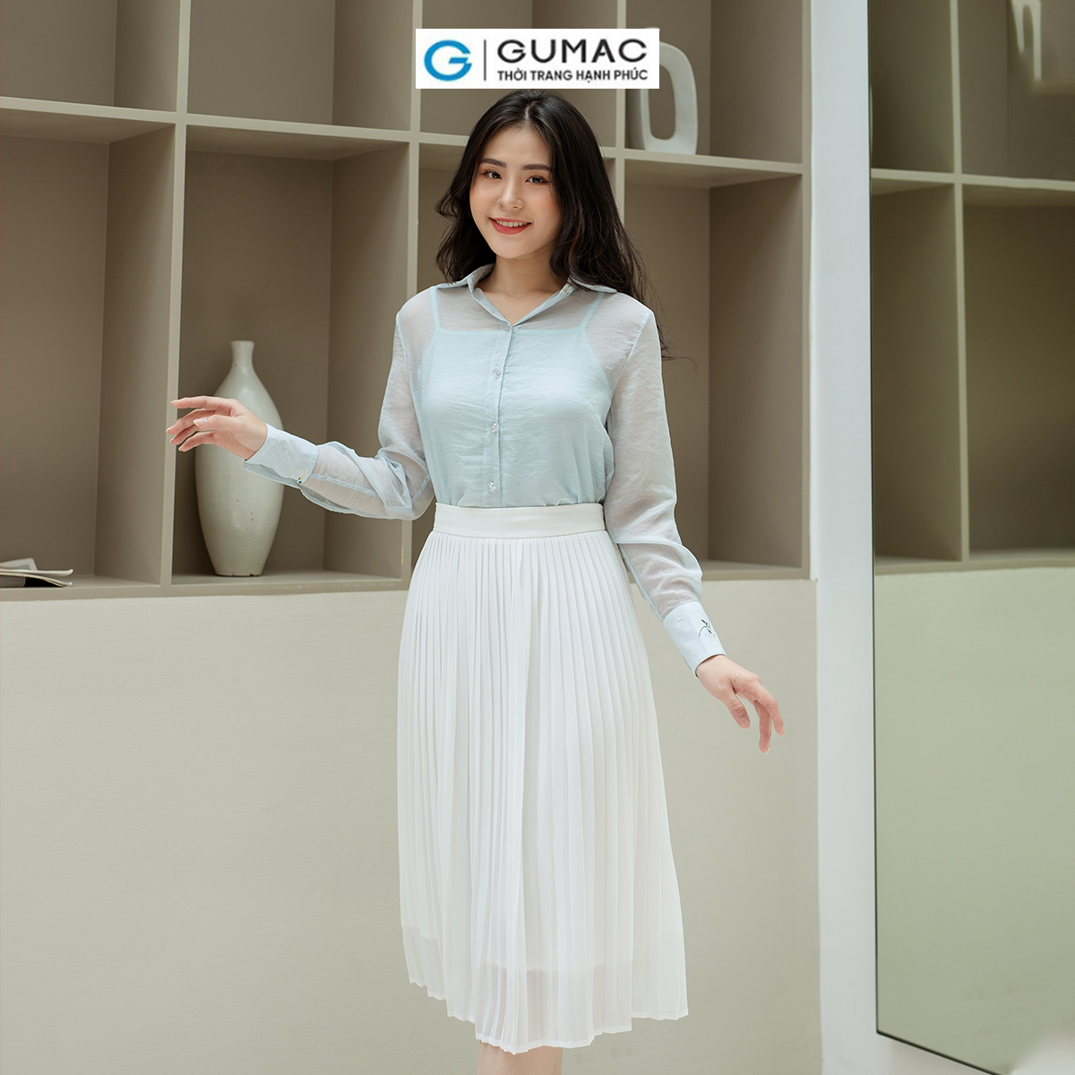 Chân váy dập ly GUMAC VD08012