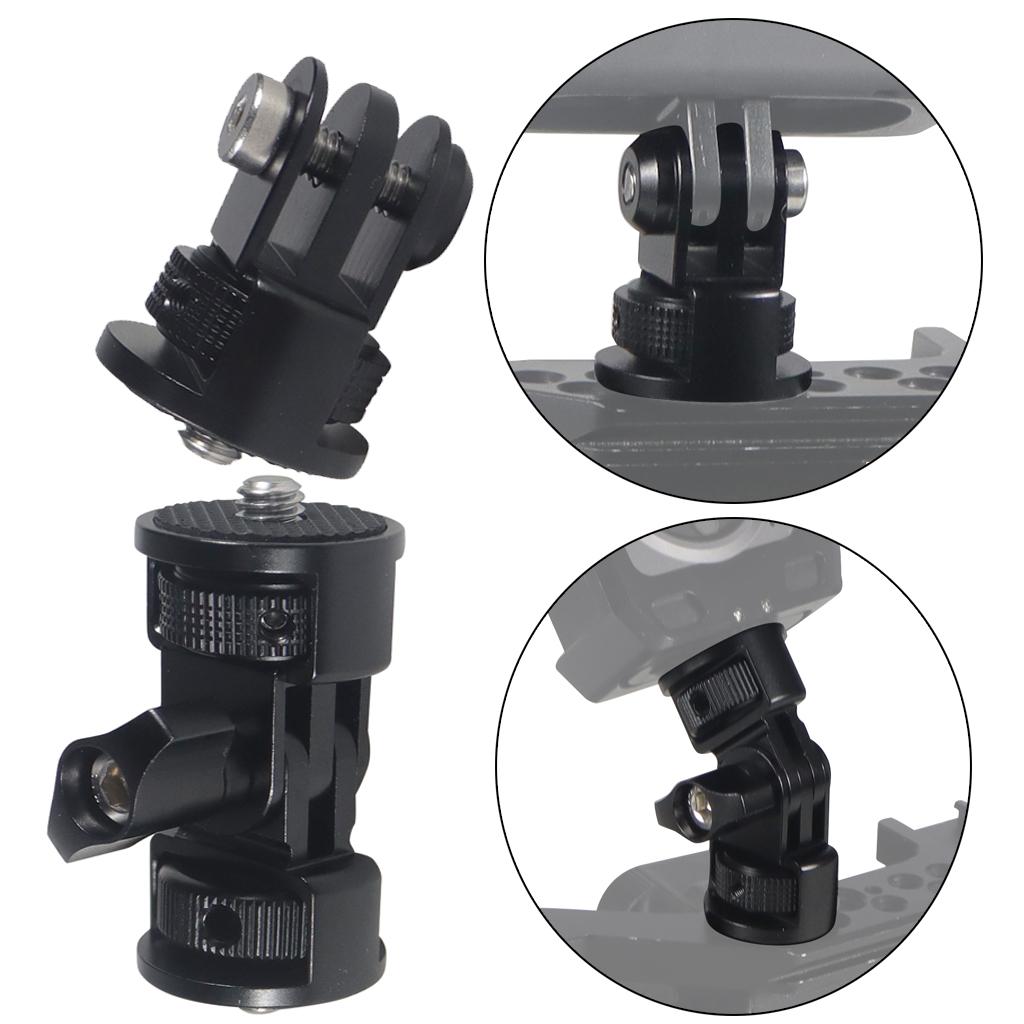 Giày Lạnh Xoay 360 Độ 1/4 "Gắn Chân Máy Camera Hành Động Bộ Chuyển Đổi Cho Giá Đỡ Đèn Màn Hình Cho GoPro 10 9 8 5 Cho DJI Action 2