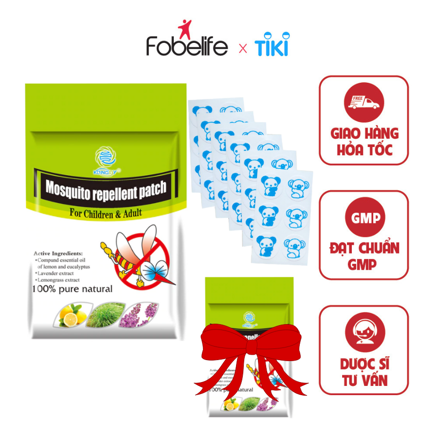 Combo 6 Miếng Dán Tinh Dầu Đuổi Muỗi An Toàn Cho Bé TẶNG 1 Miếng Dán Đuổi Muỗi KongDy