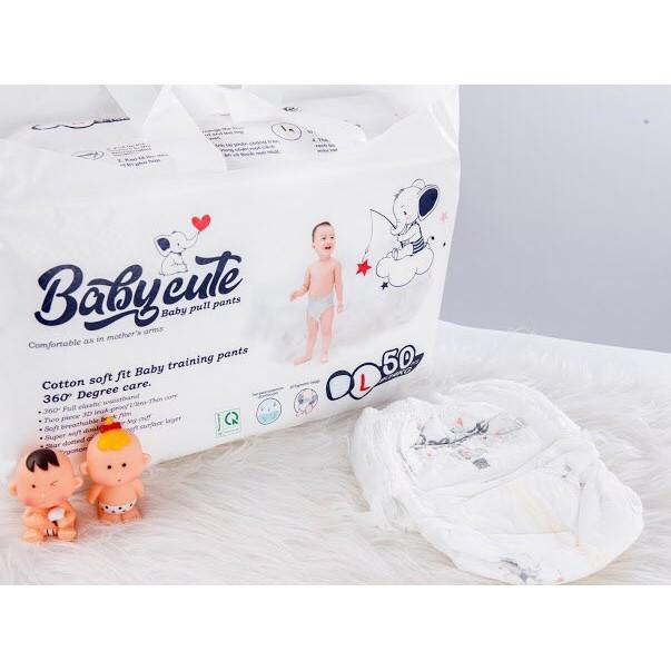 Bỉm - Tã quần/dán BabyCute Hàng Việt Nam NB82/ S72/ M60/ M52/ L52/ L50/ XL46/ XXL44