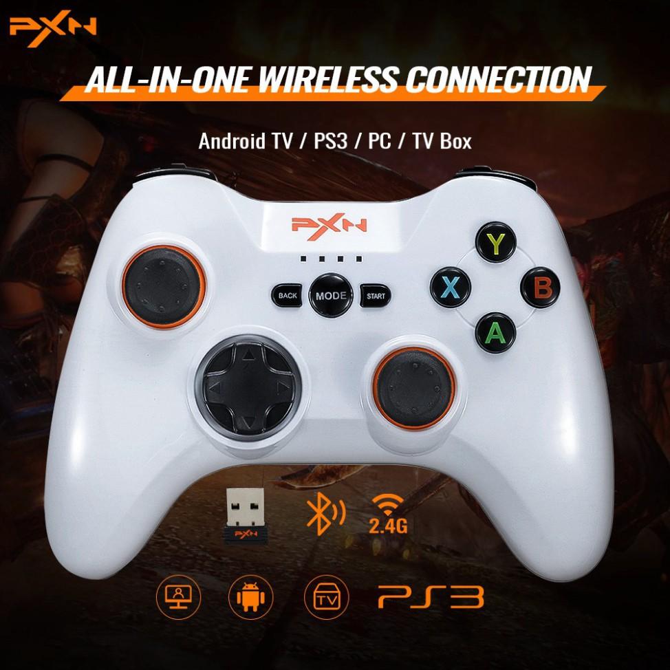 Tay cầm chơi game không dây PXN 9613 Black Bluetooth form XBOX dành cho PC / Android / Smart TV / PS3 - - HÀNG CHÍNH HÃNG