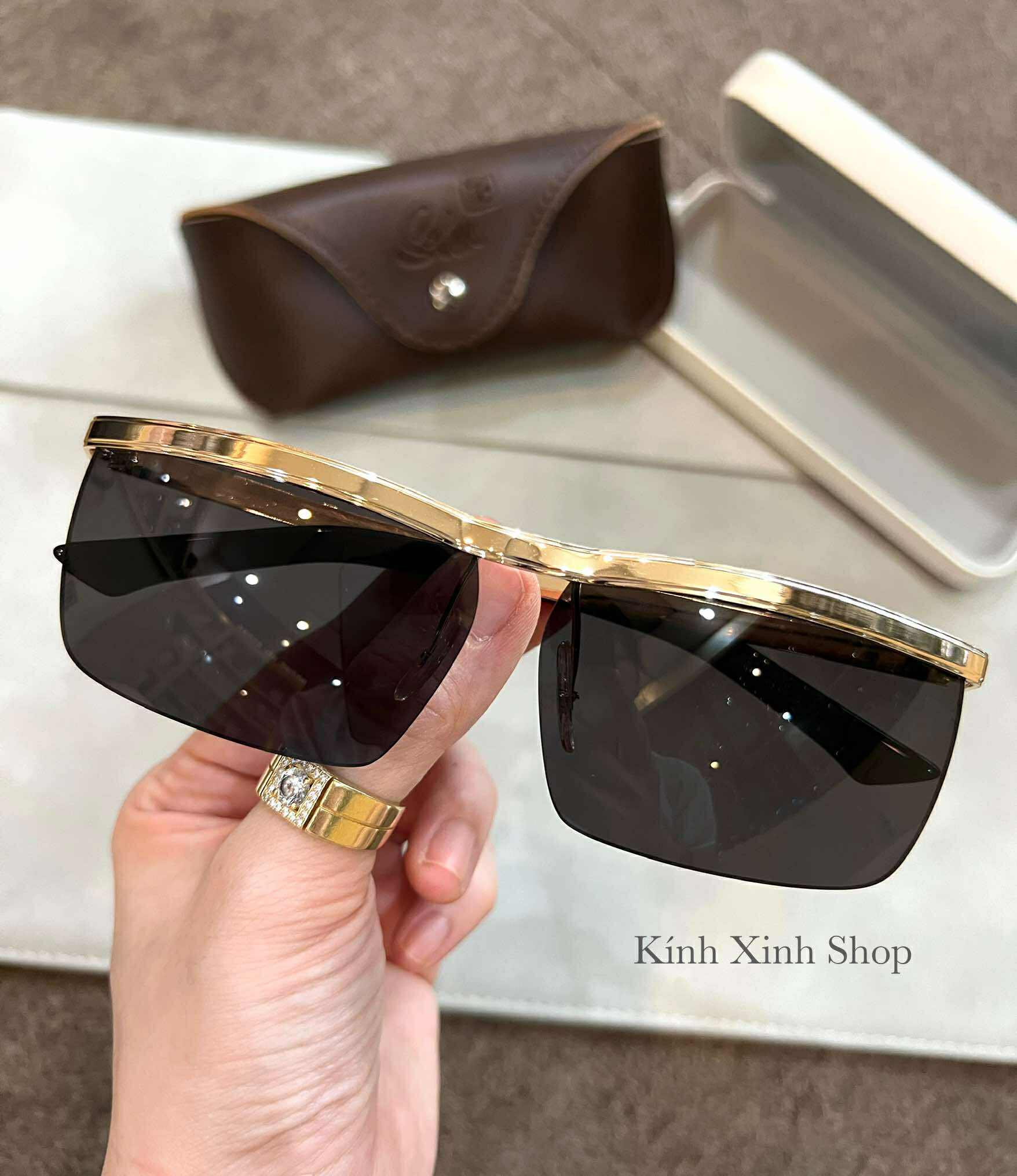 (Hàng cao cấp) Kính râm Solex Sống Trâu gọng mạ vàng 14K 1/25 + Tặng Fullbox phụ kiện