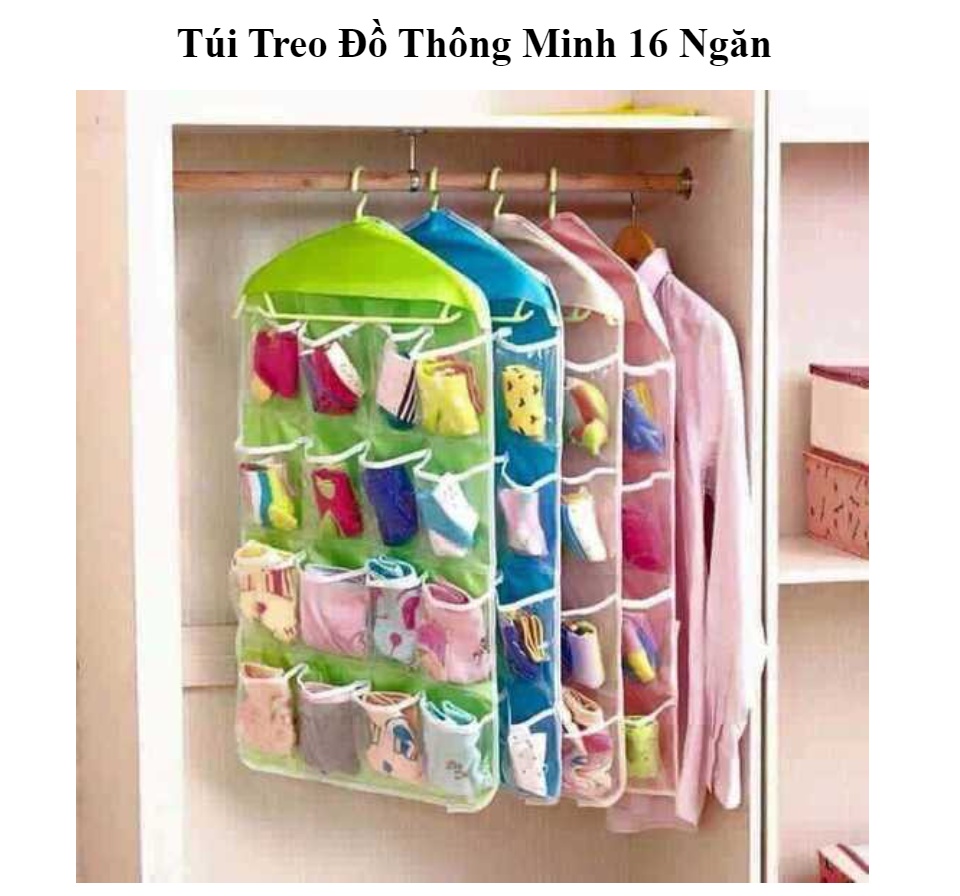 Túi treo đồ lót, vật dụng đa năng 16 ngăn (Giao màu ngẫu nhiên)