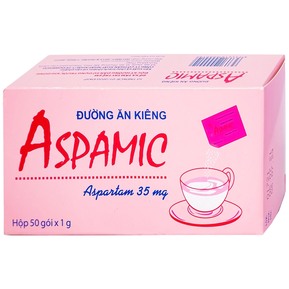 Đường Ăn Kiêng Aspamic Domesco Hộp 50 - 100 gói