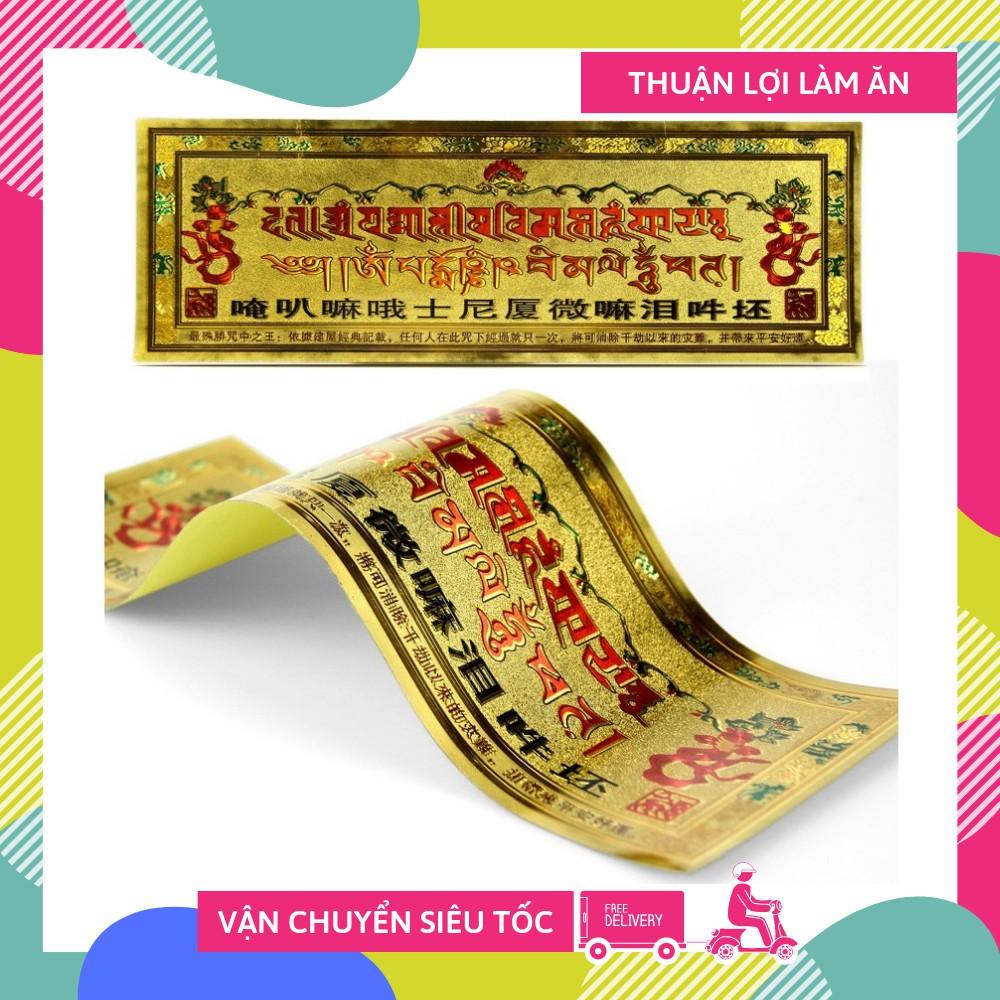 Dán cửa Chủng Tự Kalachakra Văn Thù Cửu Cung Bát Quái Phù phật giáo Mật Tông - 10x30cm