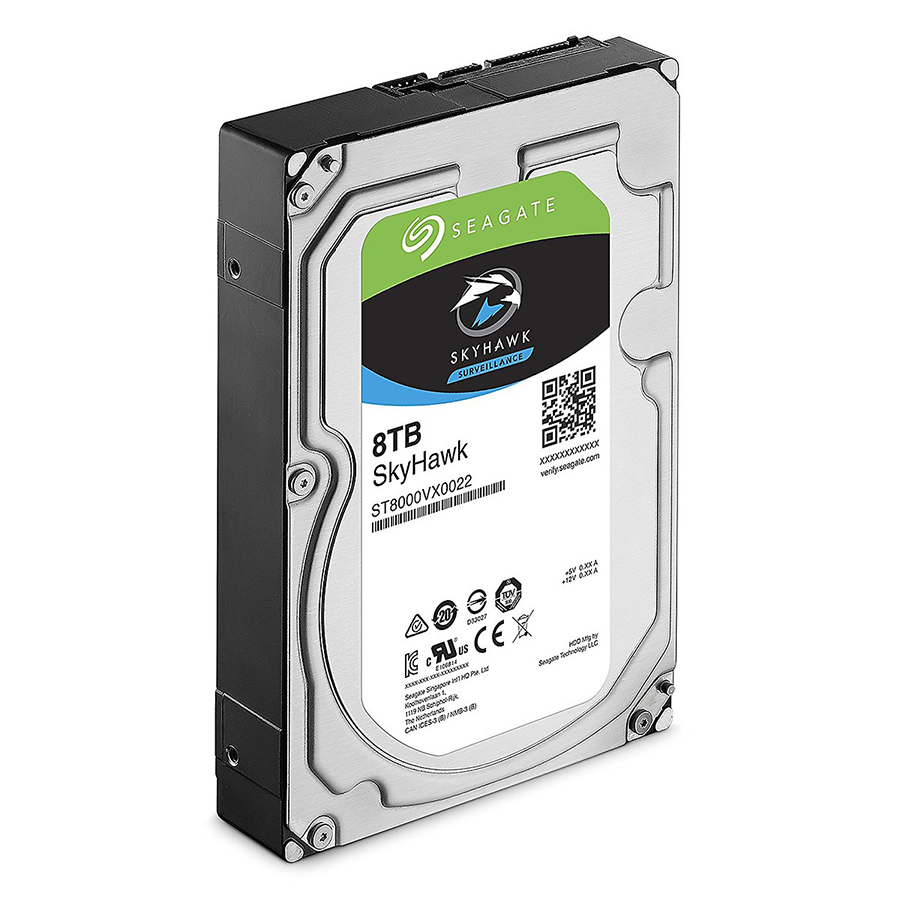 Ổ Cứng HDD Seagate SkyHawk ST8000VX0022 Sata III 8TB/64MB/7200rpm - Hàng Chính Hãng