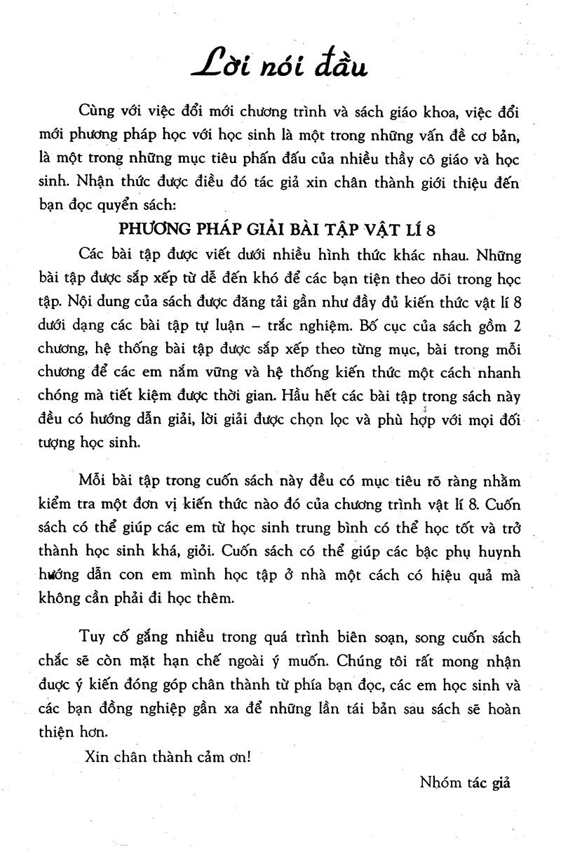 Phương Pháp Giải Bài Tập Vật Lý 8