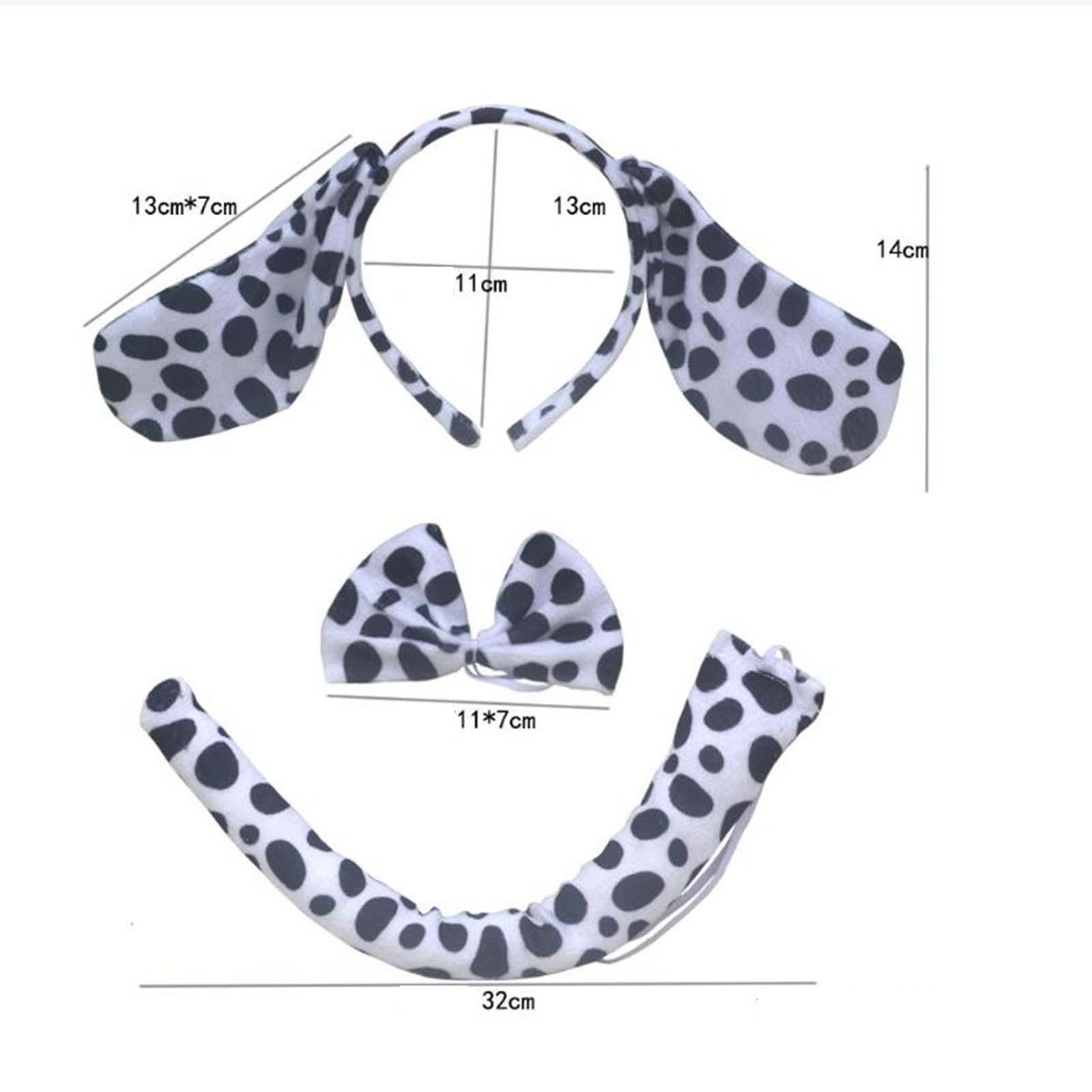 Puppy Dog Ears and Long Tail Set Ears Hair Clip Plush Faux Gifts Puppy Dog Hair Hoop Headdress for Fancy Party Children Women