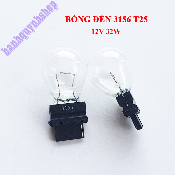 Bộ 2 bóng đèn ô tô T25 3156 1 tóc 12V 32W sợi tóc halogen