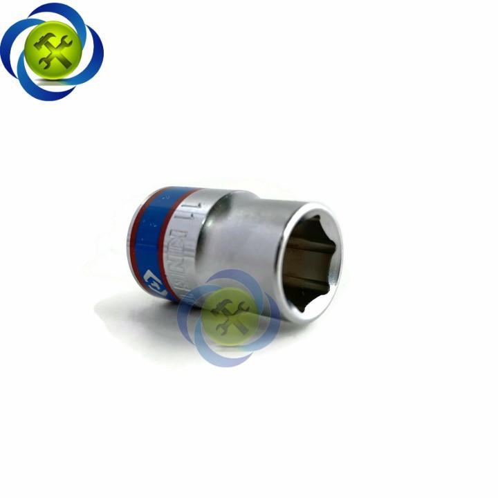 Tuýp 11mm 3/8 Kingtony 333511M loại ngắn 6 cạnh màu trắng