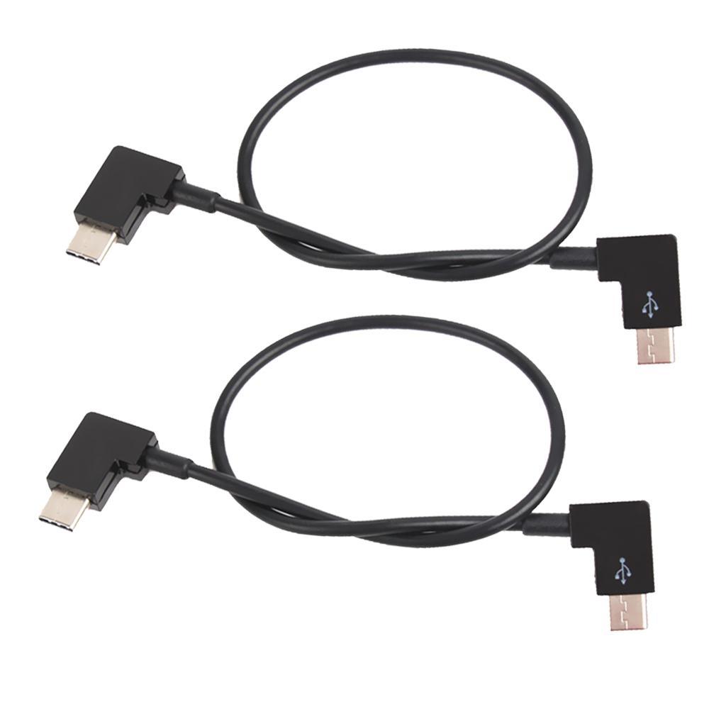 2 Pieces Right Angle USB 3.1 Type-C USB-C Male to Male Extension Data Cable