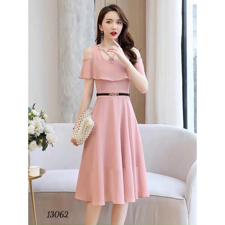 Đầm voan 2 lớp nữ sang trọng - rớt vai siêu xinh xắn , thời trang sành điệu cho các chị em THỜI TRANG NAM 1986