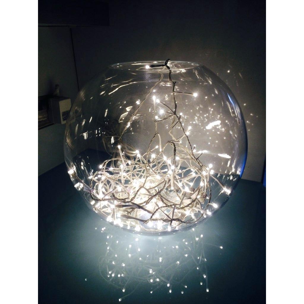 Đèn dây kẽm dùng pin 10m 100 led trắng