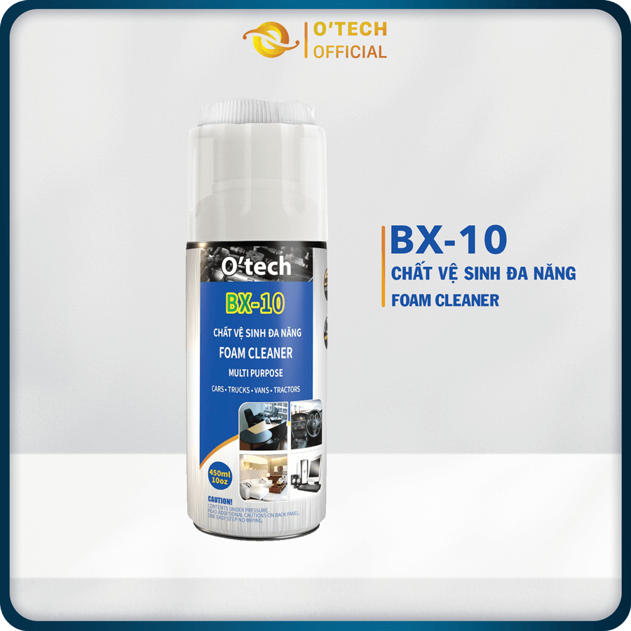 Bình xịt BX-10 Chất Vệ Sinh Đa Năng O’tech (450 ml) Multi-Purpose Foam Cleaner