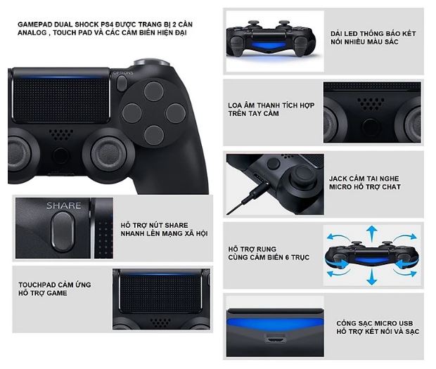 Gamepad Không Dây, Tay Cầm Chơi Game Bluetooth Pin Sạc cho máy tính - điện thoại - máy chơi game