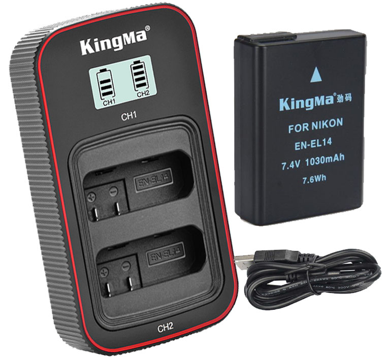 Pin sạc Ver 3 Kingma cho Nikon EN-EL14 , Hàng chính hãng
