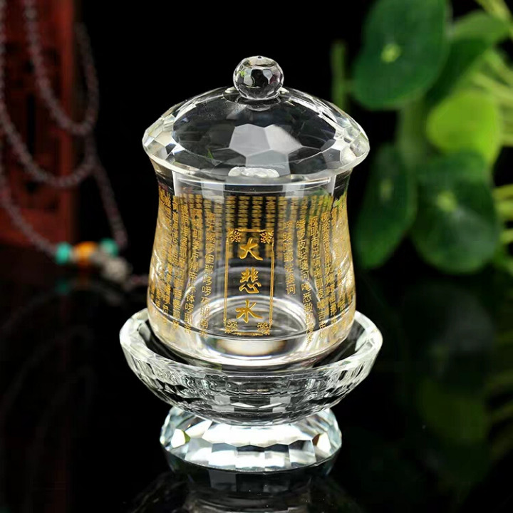 Chén thờ, ly nước cúng Phật có đế và nắp