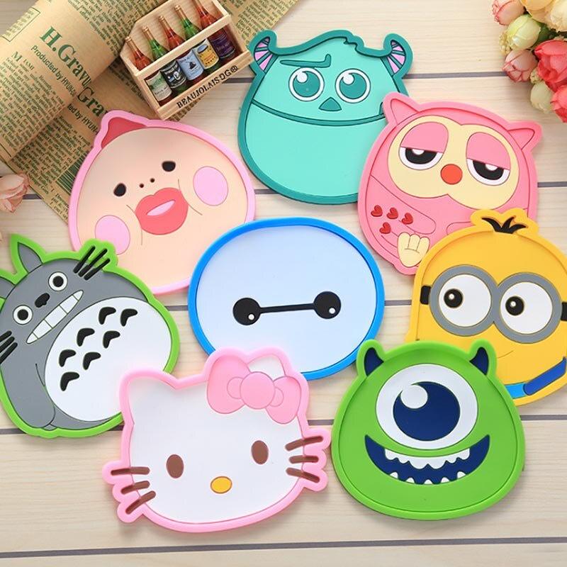 Cartoon Heat-resistant Tableware Pot Mat Coaster Silicone Mat Coaster Non-slip Pot Holder Table Placemat Kitchen Accessories