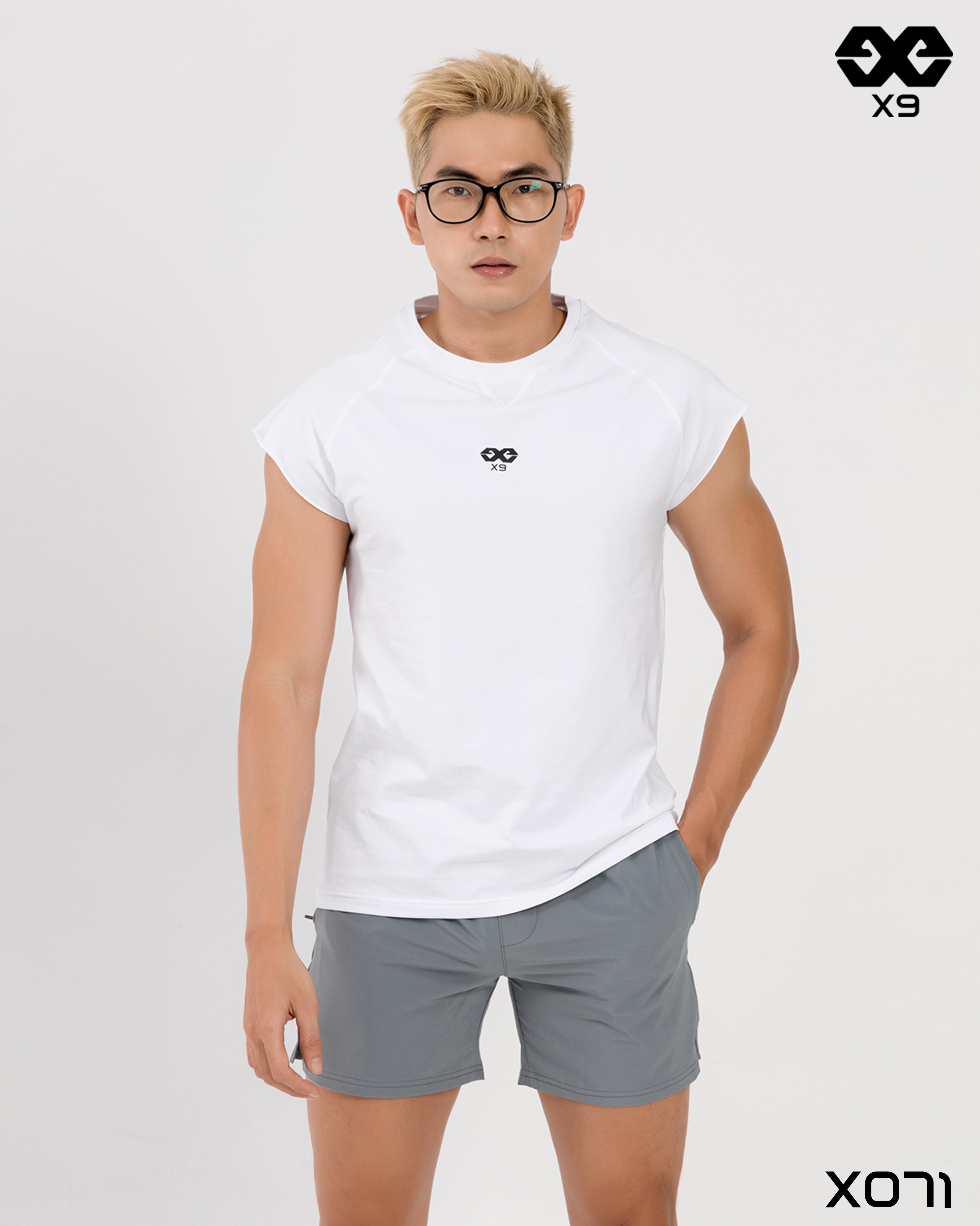 Áo Tanktop Nam Vai Rộng Form Suông Thể Thao Tập Gym Vải Cotton Cao Cấp- X071 - Sportswear