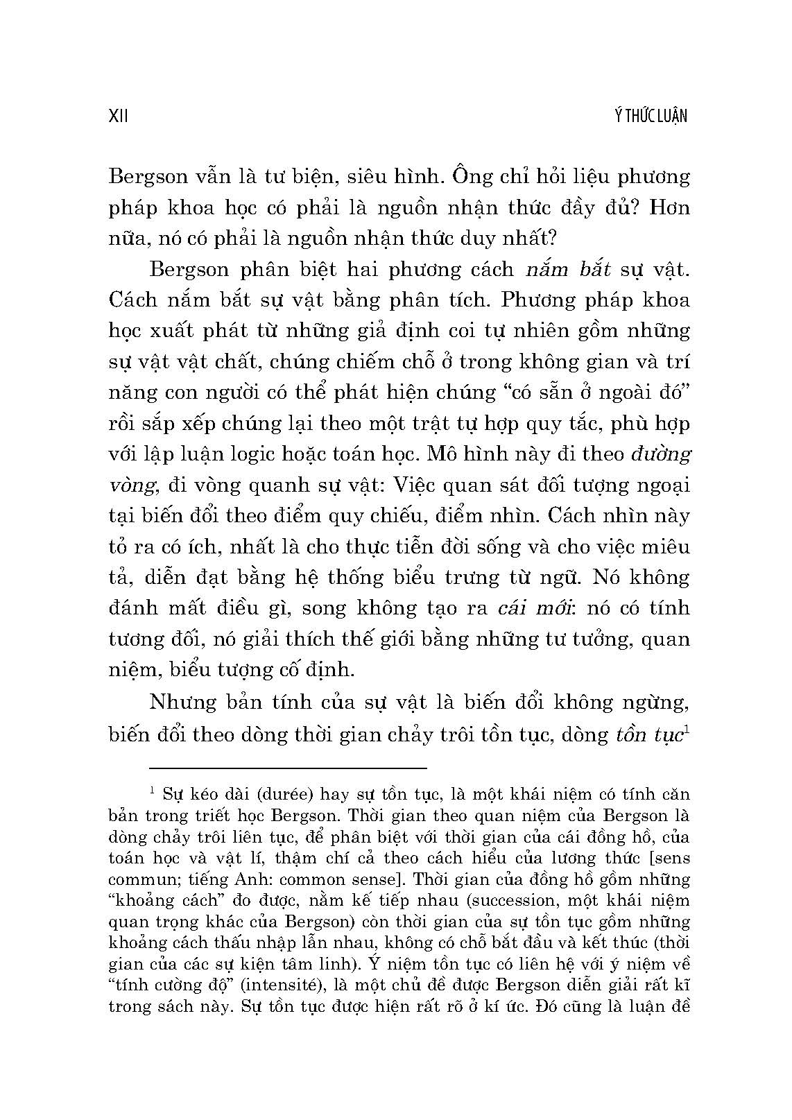 Ý Thức Luận (Essai Sur Les Données Immédiates De La Conscience) - Henri Bergson; Cao Văn Luận dịch; Phạm Anh Tuấn hiệu chú (Tái bản 2024)