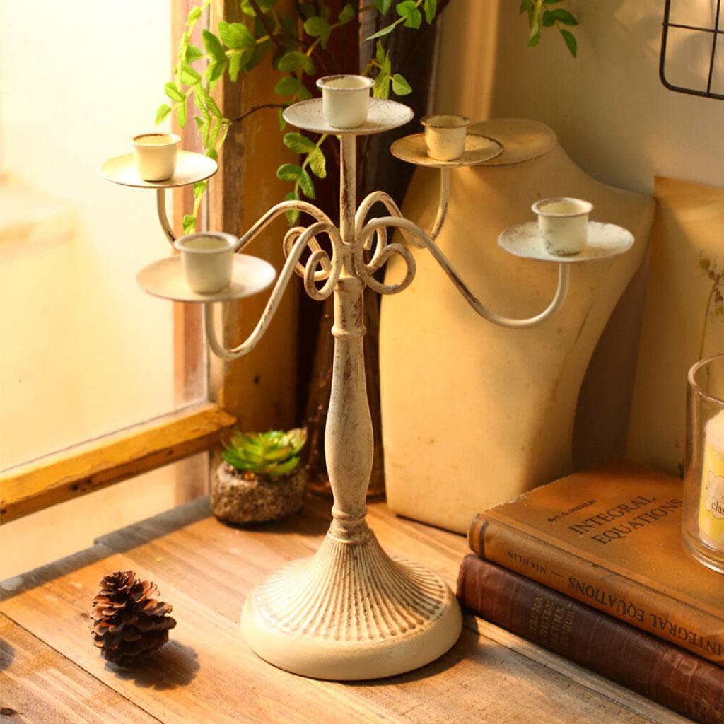 Metal Candle Holder Candlestick Vintage Style Home Decoration