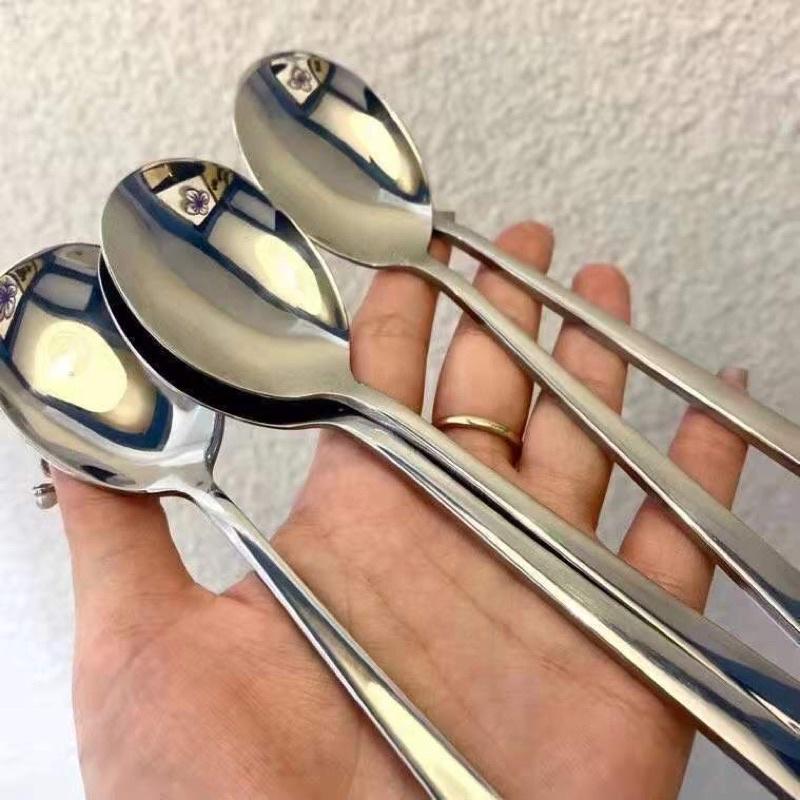 Set 5 thìa inox 304 nội địa Đức sang trọng kèm vỏ hộp cao cấp - Bộ 5 muỗng inox Zwlling siêu to hàng xuất Đức