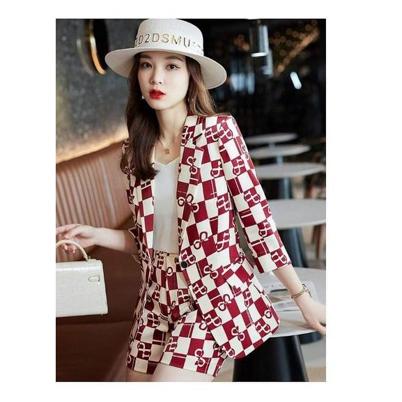 SÉT BỘ VEST HOẠ TIẾT CARO