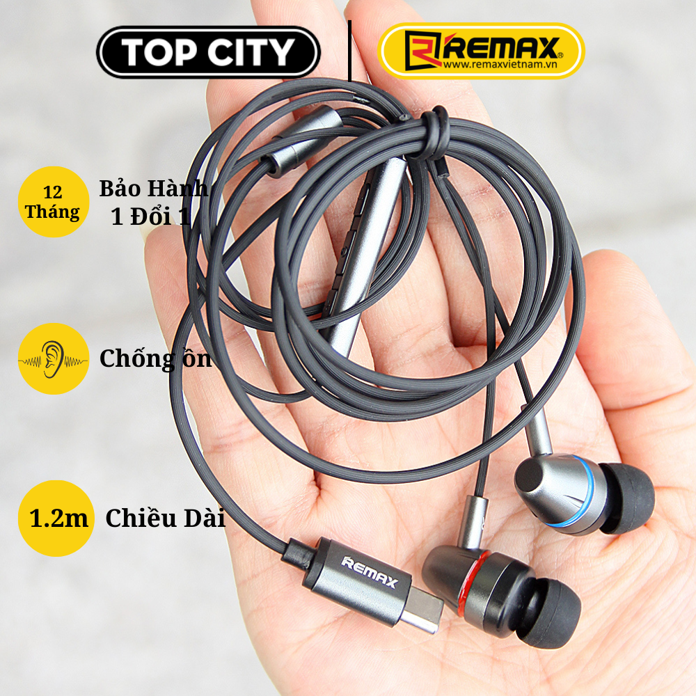 Tai nghe có dây chân Type C - Tích hợp Micro dài 1.1M cho Android- Hàng Chính Hãng Remax - RM-660a