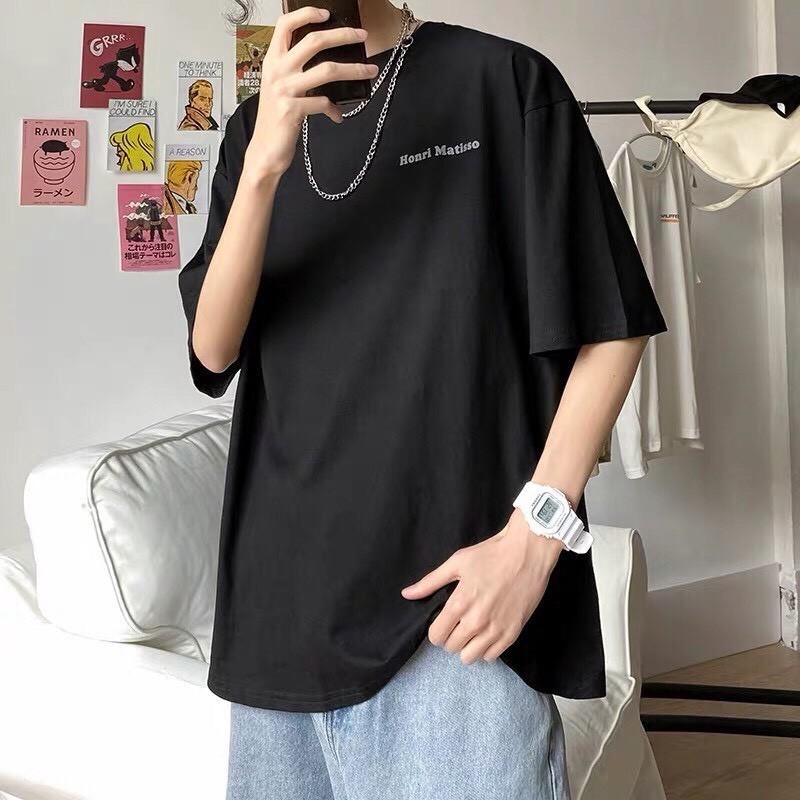 Áo phông unisex form rộng nữ nam thun unisex cổ tròn cotton oversize giá rẻ in hình Henri Martis 