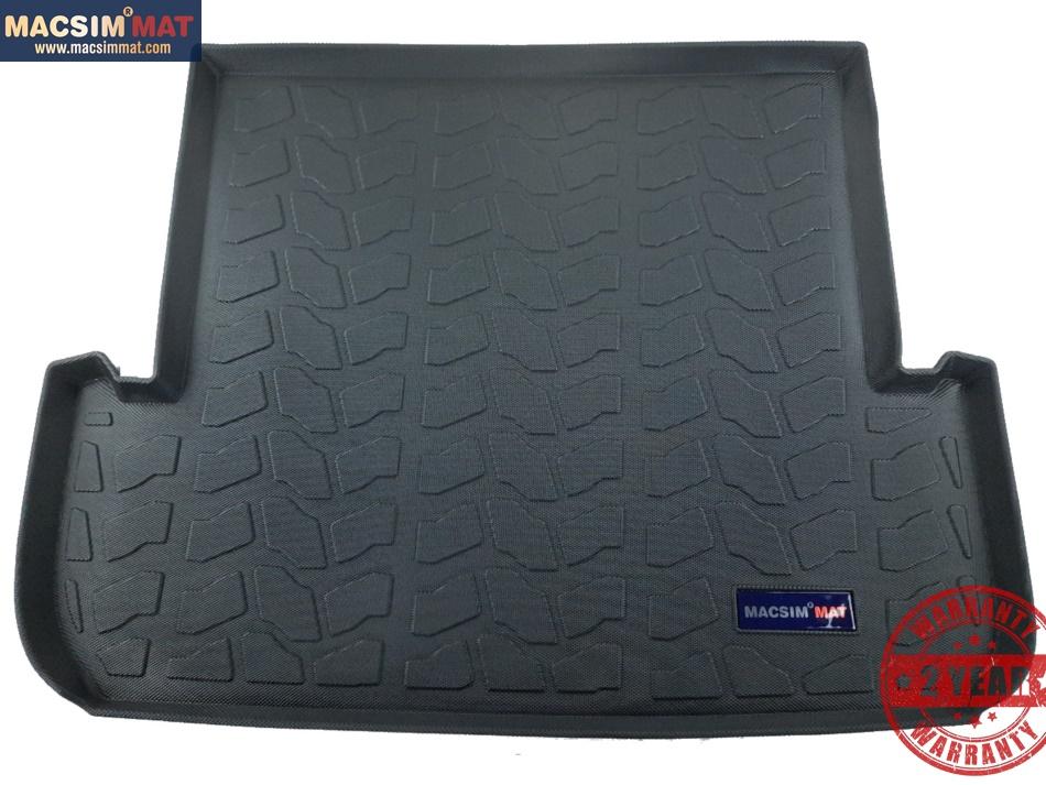 Thảm lót cốp Mitsubishi Pajero 2011-2016 nhãn hiệu Macsim chất liệu TPV cao cấp màu đen