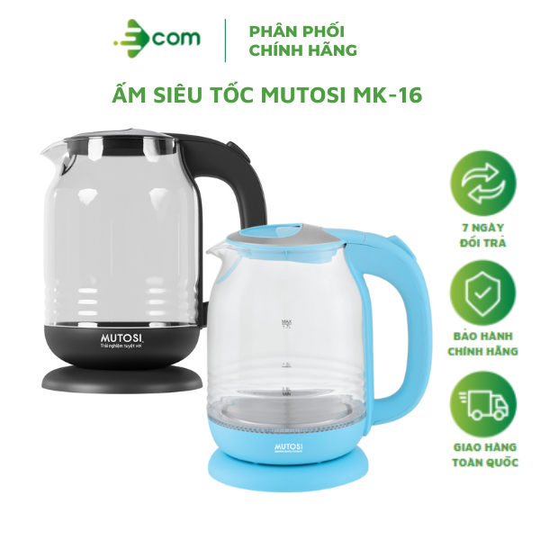 Ấm Đun Siêu Tốc Mutosi MK-16 (1.7 lít) - Hàng chính hãng