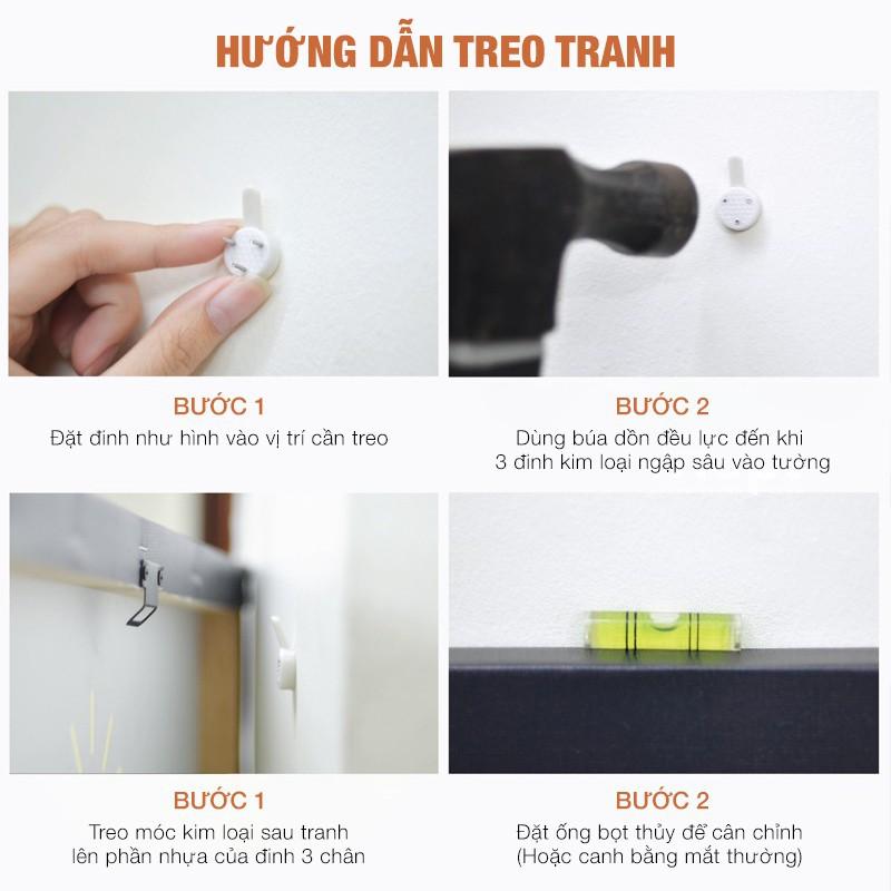 [ Tranh bộ 3 đồng giá ] Canvas và Bóng Gương, bộ trang mang tài lộc lại cho gia đình