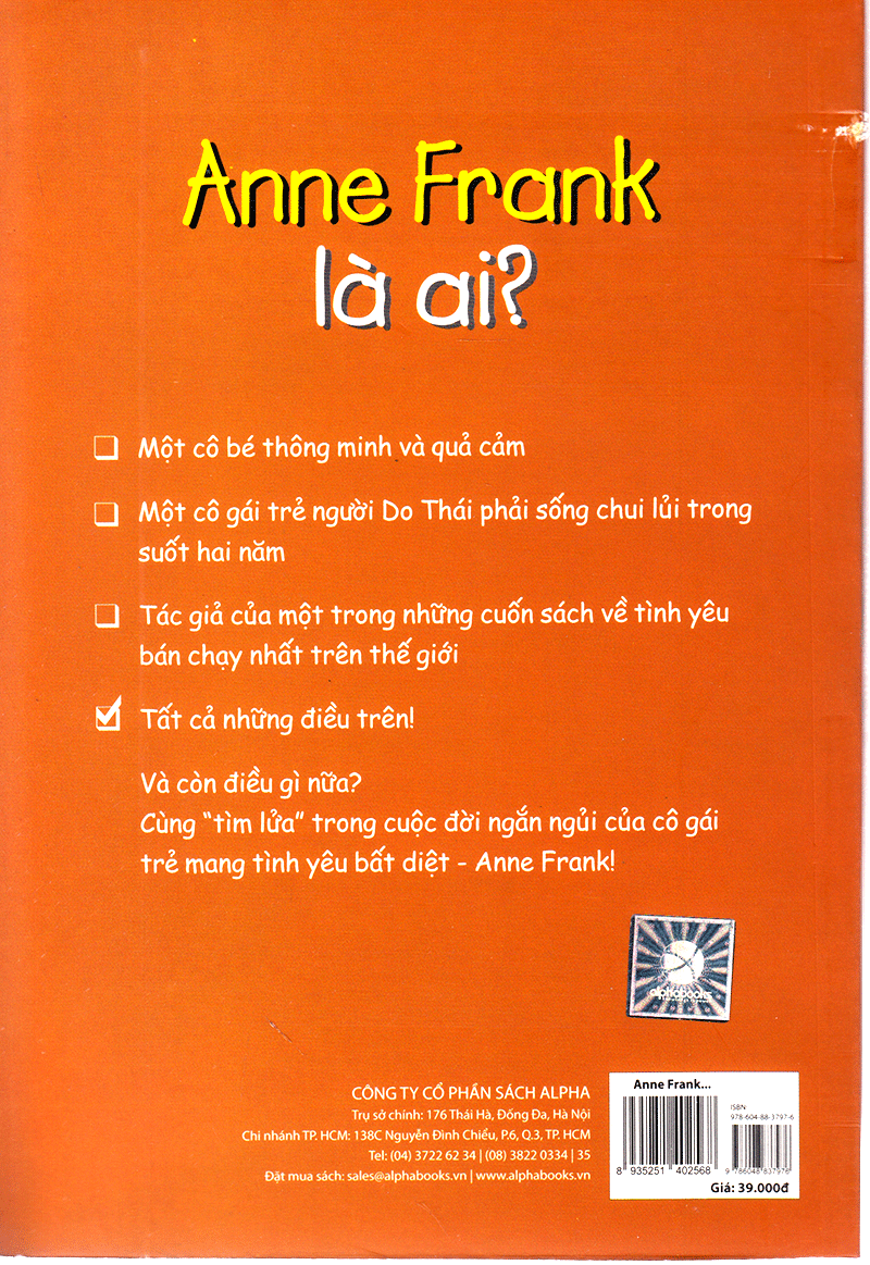 Bộ Sách Chân Dung Những Người Thay Đổi Thế Giới Những Người Thay Đổi Thế Giới - Anne Frank Là Ai?