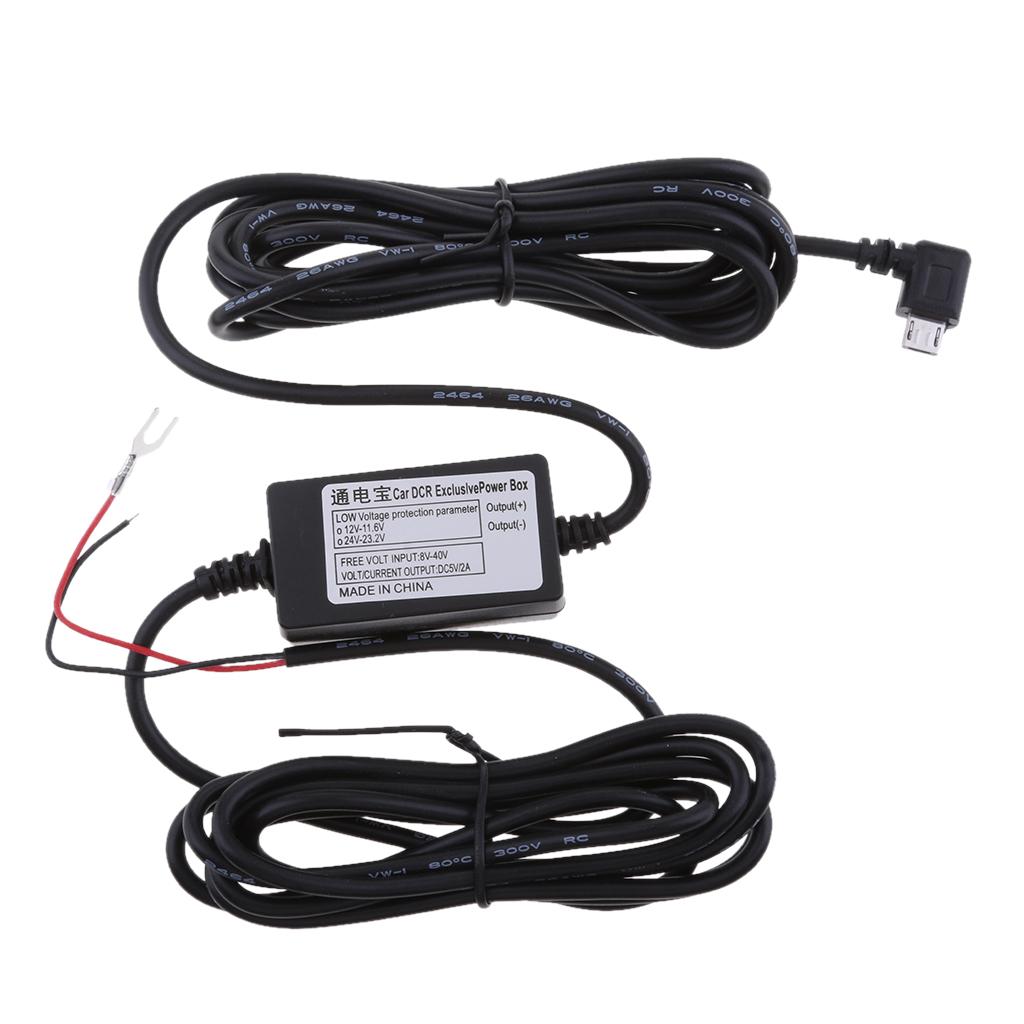 Hard Cable Hidden Wiring 5V Mini USB Auto Charger Vehicle Power Supply Adapters Inverter Converters DC 12V 24V to DC 5V