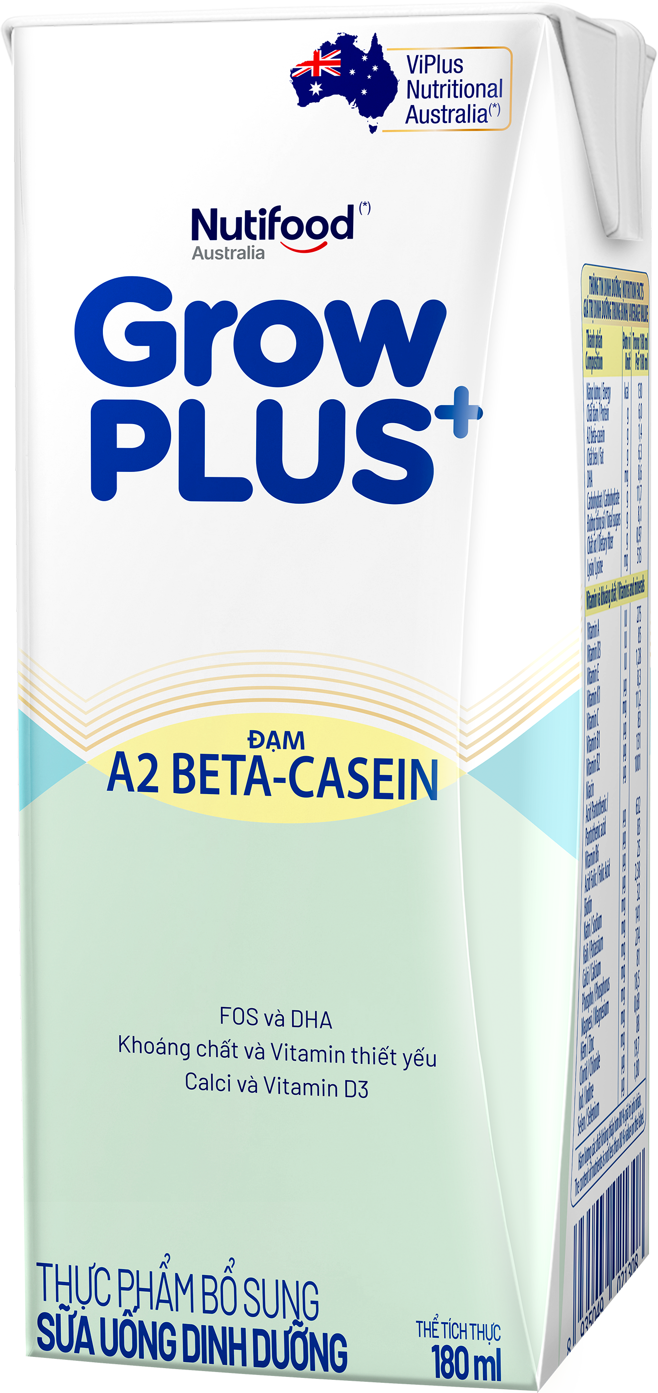 Thùng Sữa uống dinh dưỡng GrowPLUS+ A2 Beta-casein ((24 hộp x 180ml)