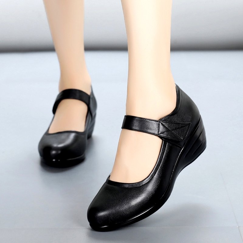 Giày búp bê nữ quai ngang, giày bệt nữ trung niên đế cao 3cm đi nhẹ êm chân - Mã SP : GD1
