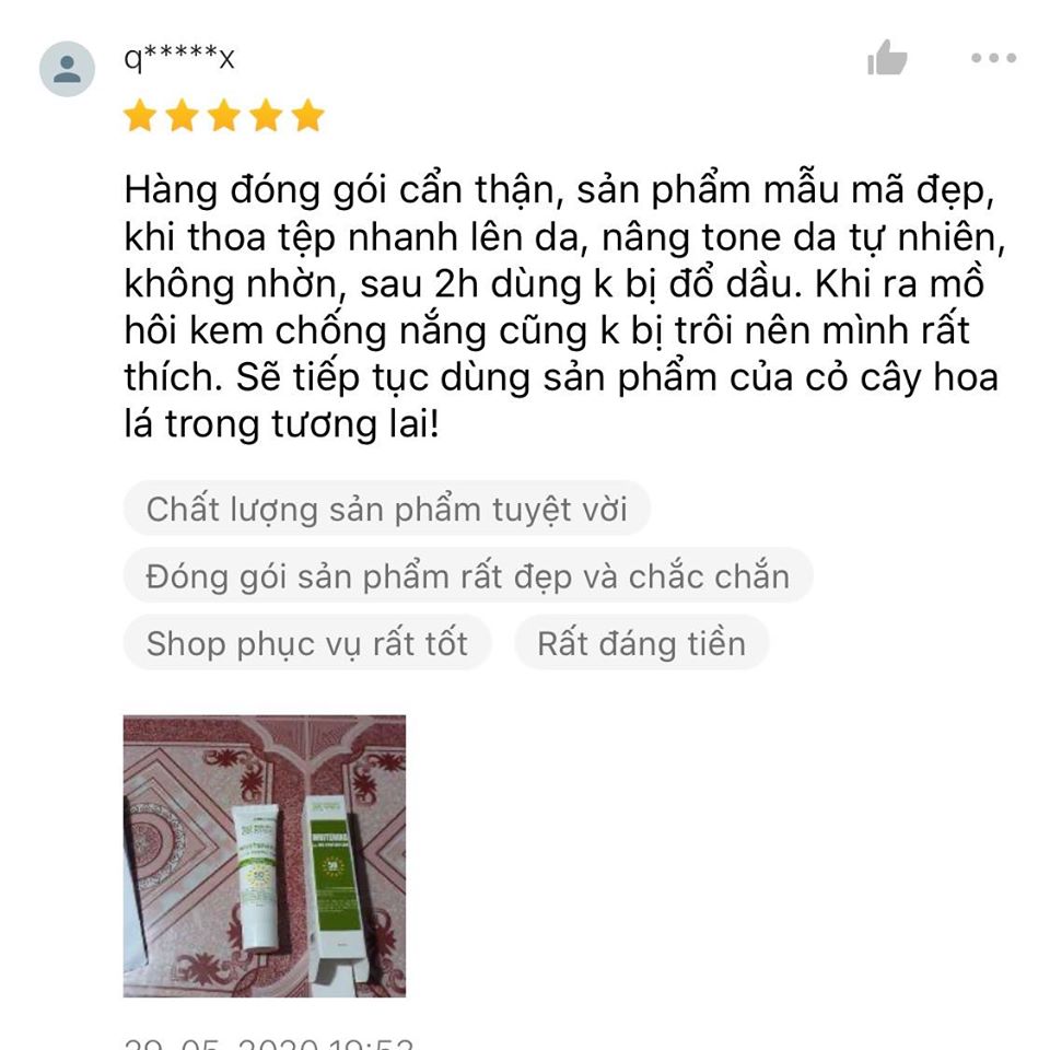 Kem Chống Nắng Bơ Nghệ Kiềm Dầu, Chống Thấm Nước, Nâng tông da SPF50+ PA+++ 30ml