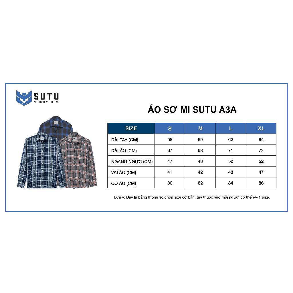 Áo Sơ Mi Flannel Caro Nam Khoác Trong và Ngoài SUTU Cao Cấp Basic Nhiều Màu Chất Vải Thoải Mái, Không Xù Lông | A3AC1S