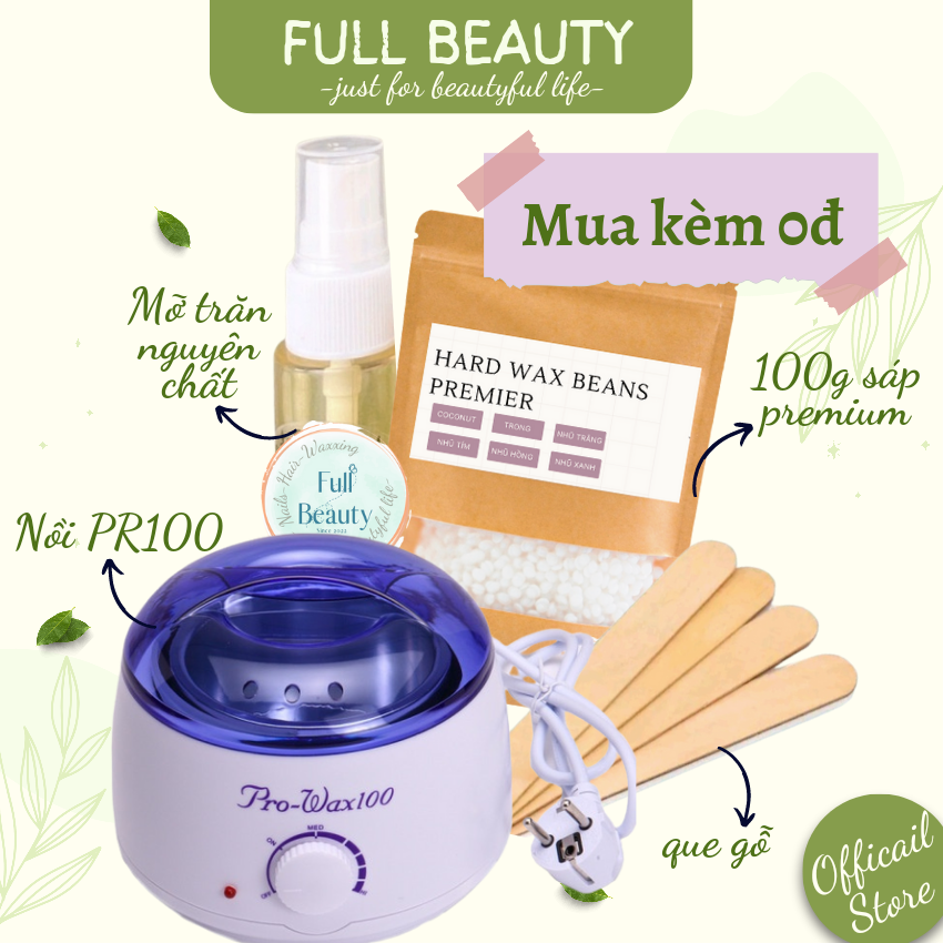 [ Tặng Kèm Full Box] Nồi Nấu Sáp Wax Lông. Nồi Loại 1 Nóng Nhanh Nhiệt Độ Ổn Định Full Beauty FBPR100