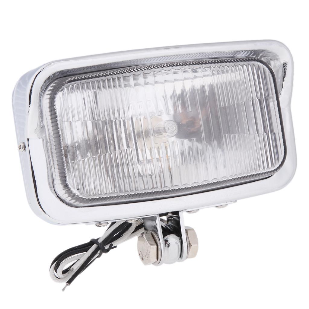 55W     Chrome     Motorcycle     6  .  5  "   Vintage     Retro     Rectangle