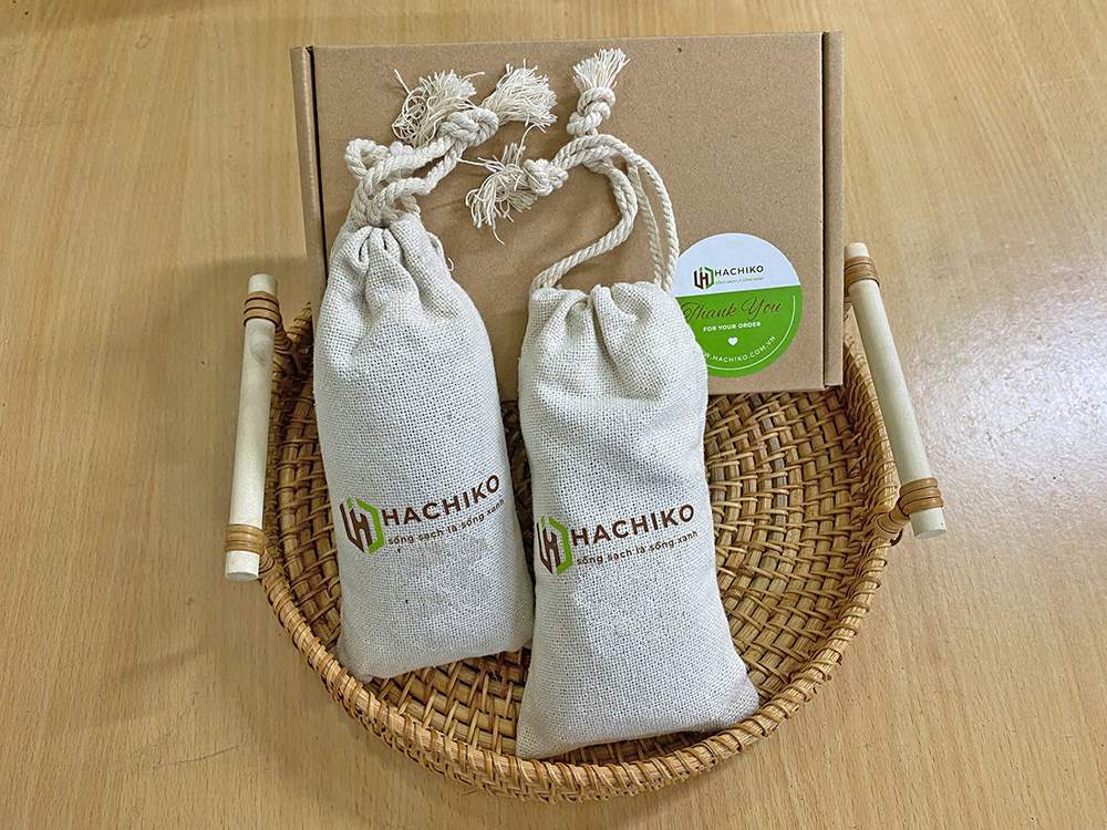 Túi than hoạt tính Hachiko khử mùi ô tô, khử mùi tủ giầy dép quẩn áo, hút ẩm khử mùi hôi trong phòng, khử độc, làm từ 100% gáo dừa